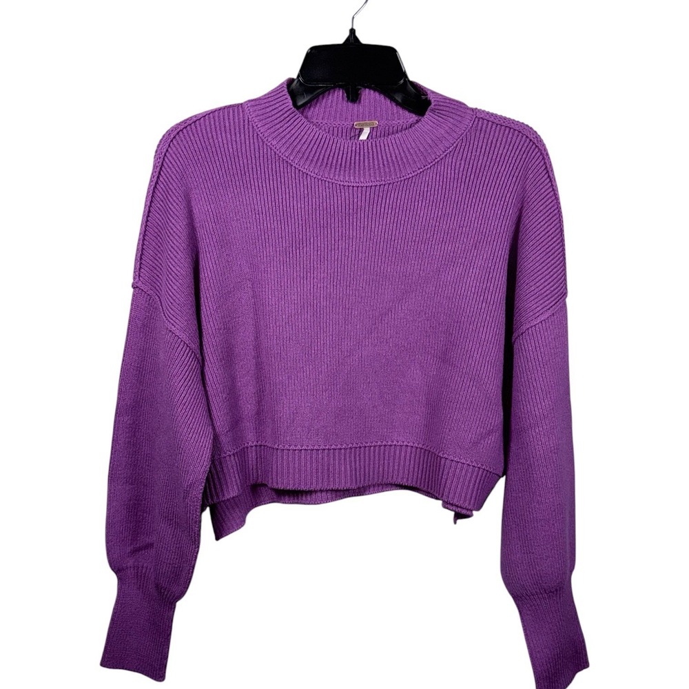 Free People Womens Size XS Lilac Purple‎ Summer Bloom Knit Sweater NWT